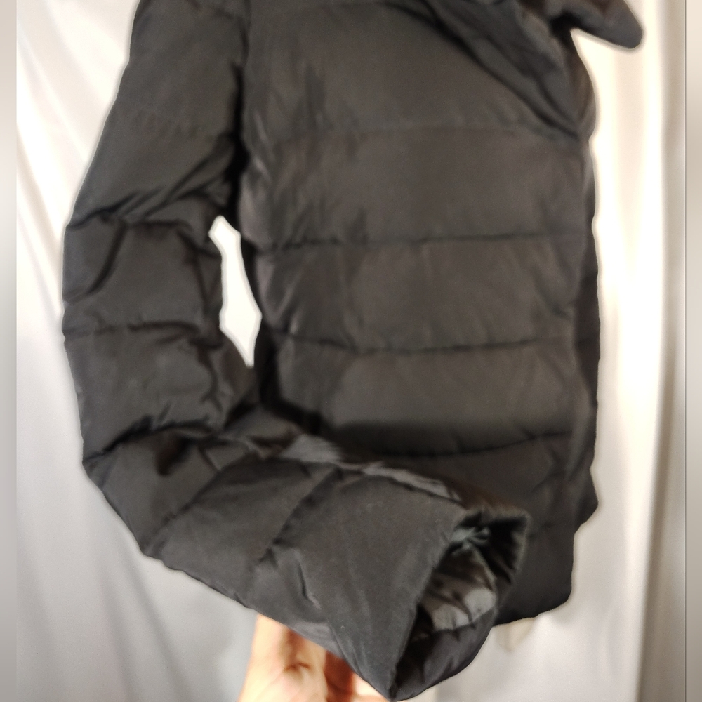 Theory Down Puffer Jacket, Women Black, Snap Closure, Pockets, Collar, Lined, S - Picture 6 of 12